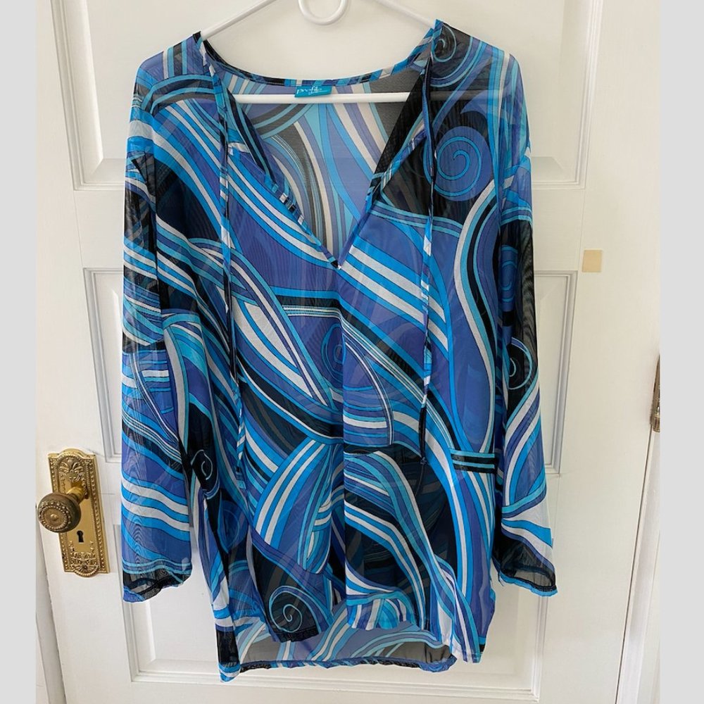 Women's sheer bathing suit cover up